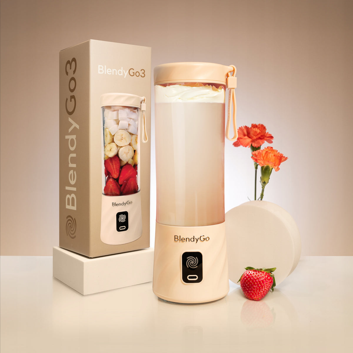 PORTABLE CUP BLENDER BlendyGo 3 WIRELESS 250W FOR SMOOTHIE Packaging status original