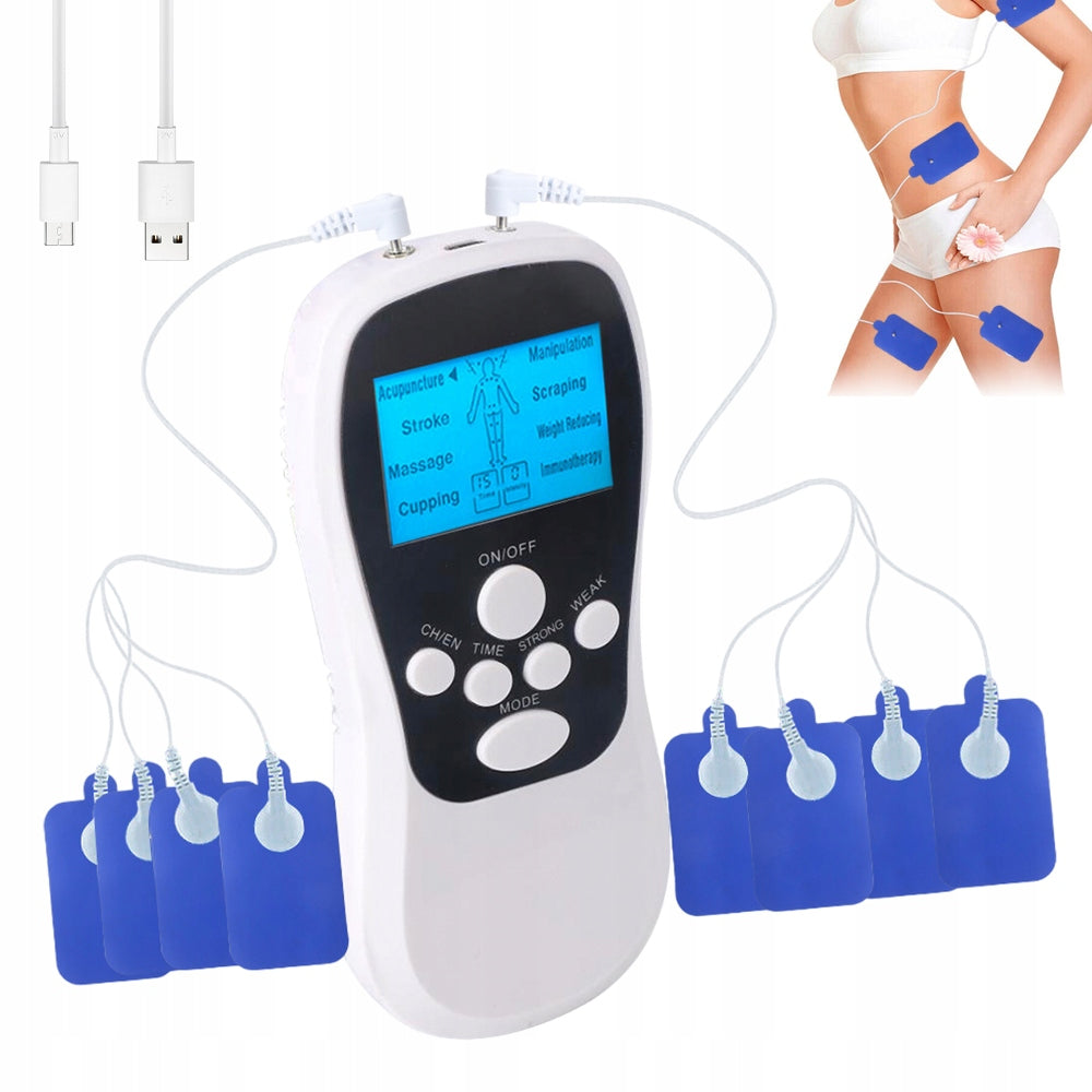 PORTABLE ELECTRIC MASSAGER TENS 8 MODES 15 LEVELS