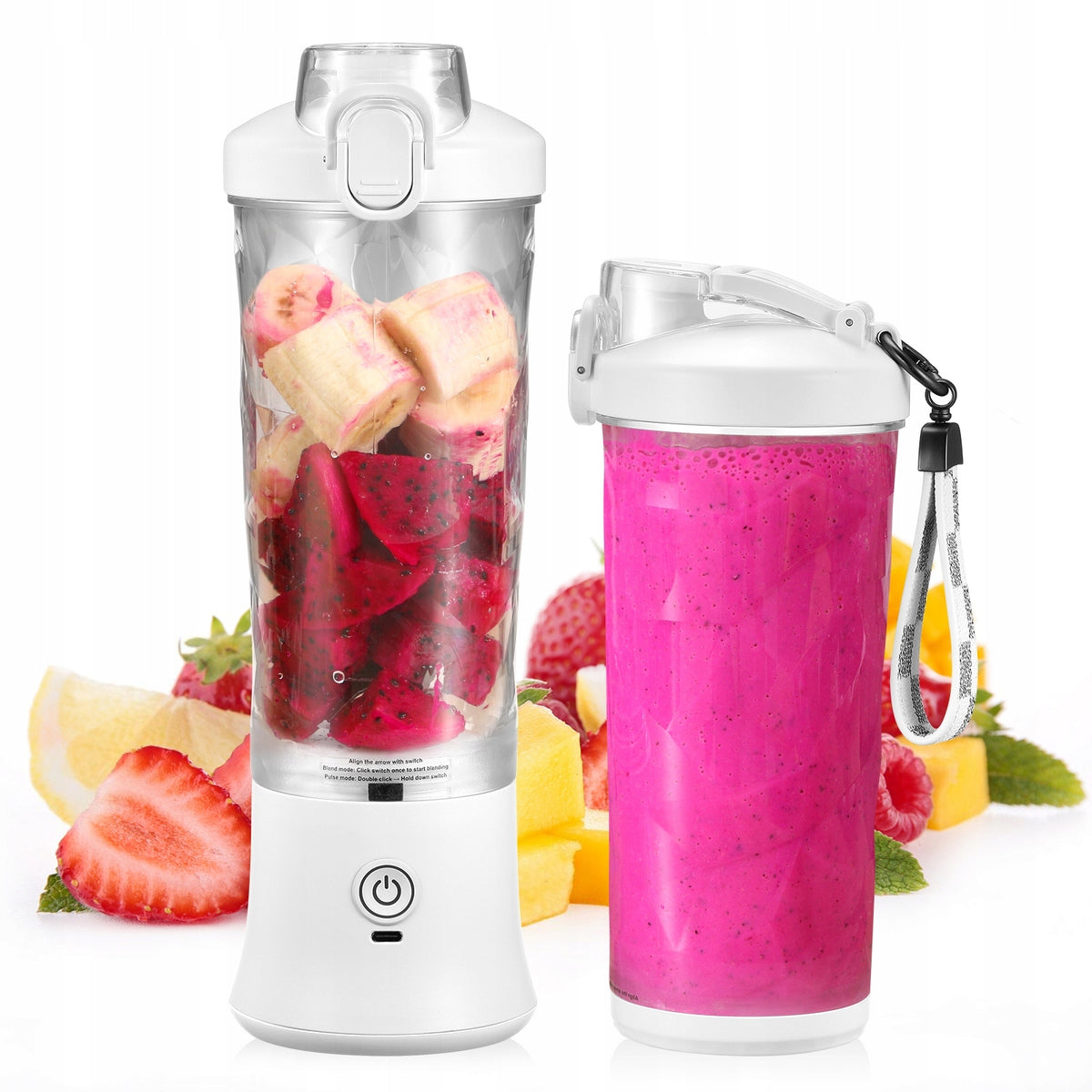 PORTABLE JUICE BLENDER CUP BATTERY OPERATED BLENDER 600ML//