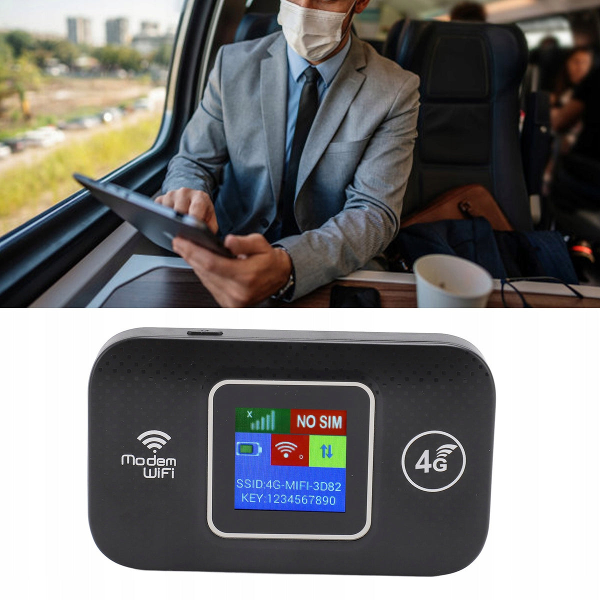 PORTABLE MODEM ROUTER WIFI 4G LTE SIM CARD 150MBPS 3000MAH Packaging status original