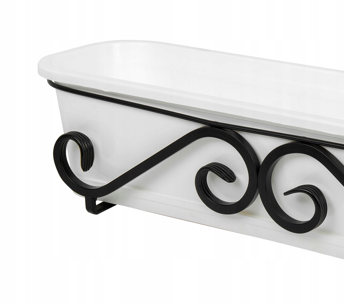 POT, BALCONY BOX 60 WHITE + FORGED HANDLE Packaging status original