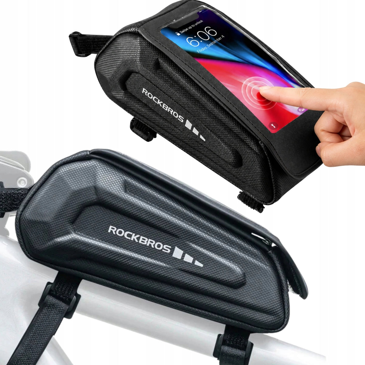 POUCH BICYCLE BAG WITH PHONE CASE 1,7l WATERPROOF FRAME ROCKBROS