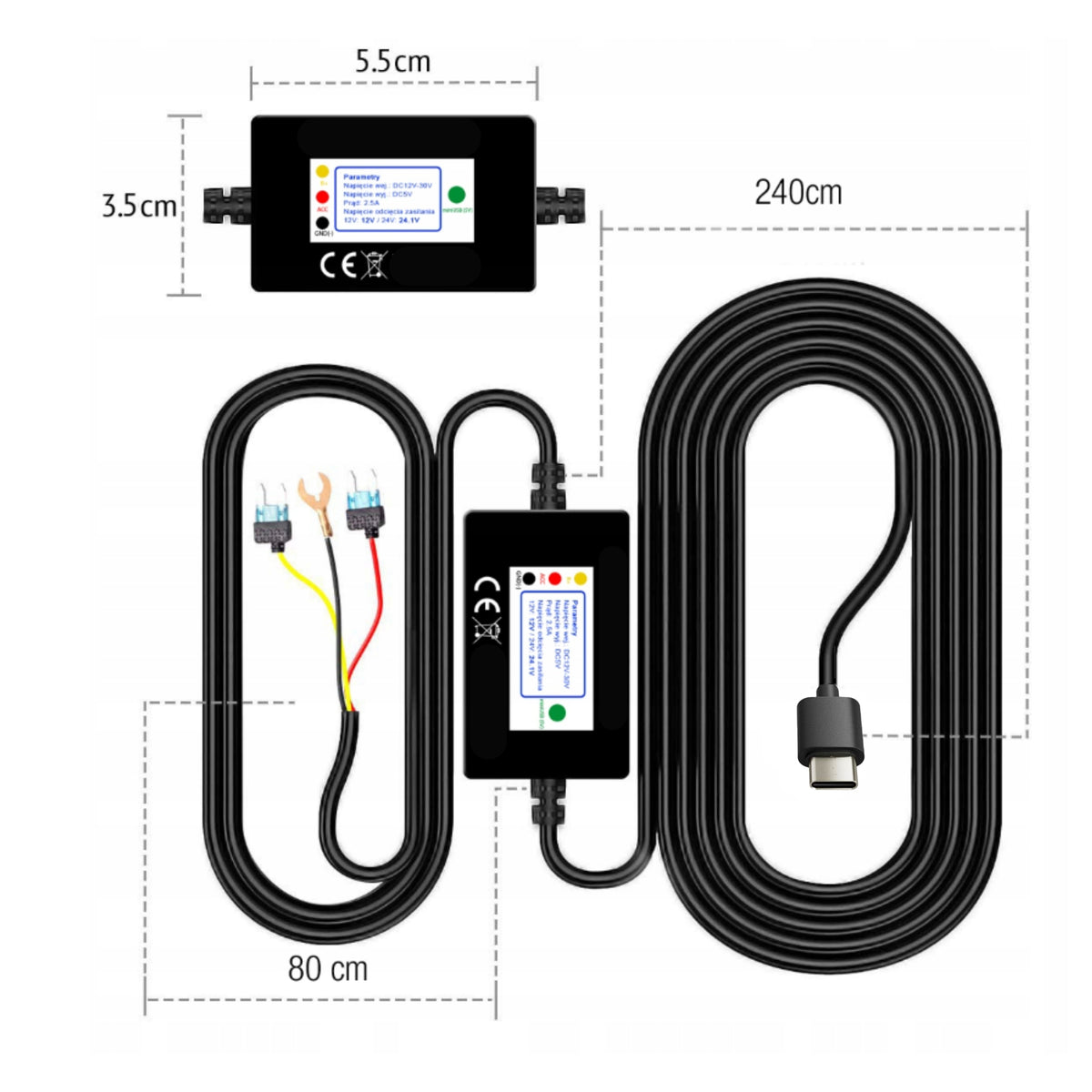 POWER SUPPLY PARKING MODE ADAPTER CAR POWER ADAPTER FOR A7-PRO Packaging status original