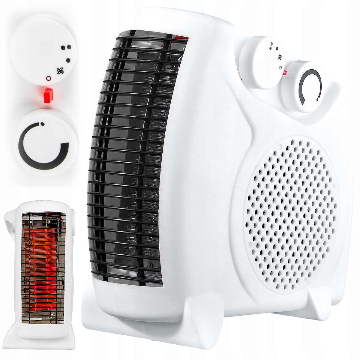 POWERFUL ELECTRIC FAN HEATER AIR SUPPLY THERMOSTAT 2000W