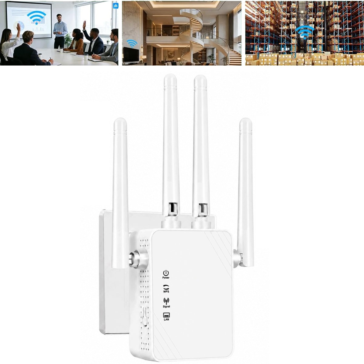 POWERFUL NETWORK WI-FI SIGNAL AMPLIFIER 1200Mbps REPEATER 5G 2.4 5GHZ WPS WIFI