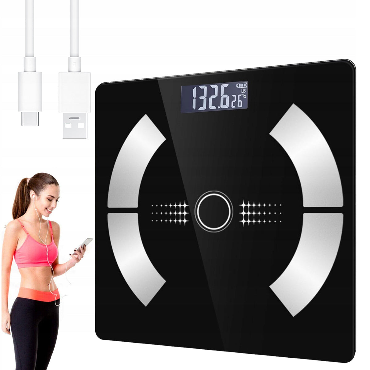 PRECISION BATHROOM SCALE ANALYTICAL USB SMART 180KG ANDROID IOS