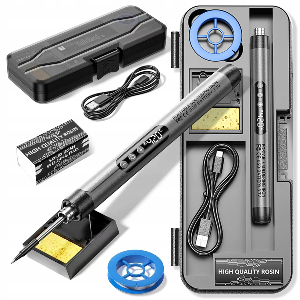 PRECISION SOLDERING IRON WITH WIRELESS CORDLESS FLASK DISPLAY