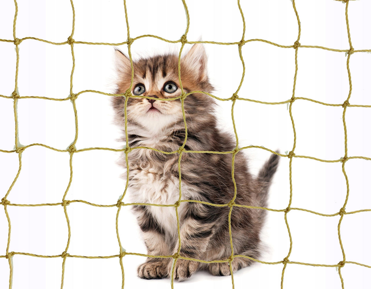 PREMIUM WIRE BALCONY NET FOR CAT WITHOUT DRILLING SET 5x3m Brand Heckermann