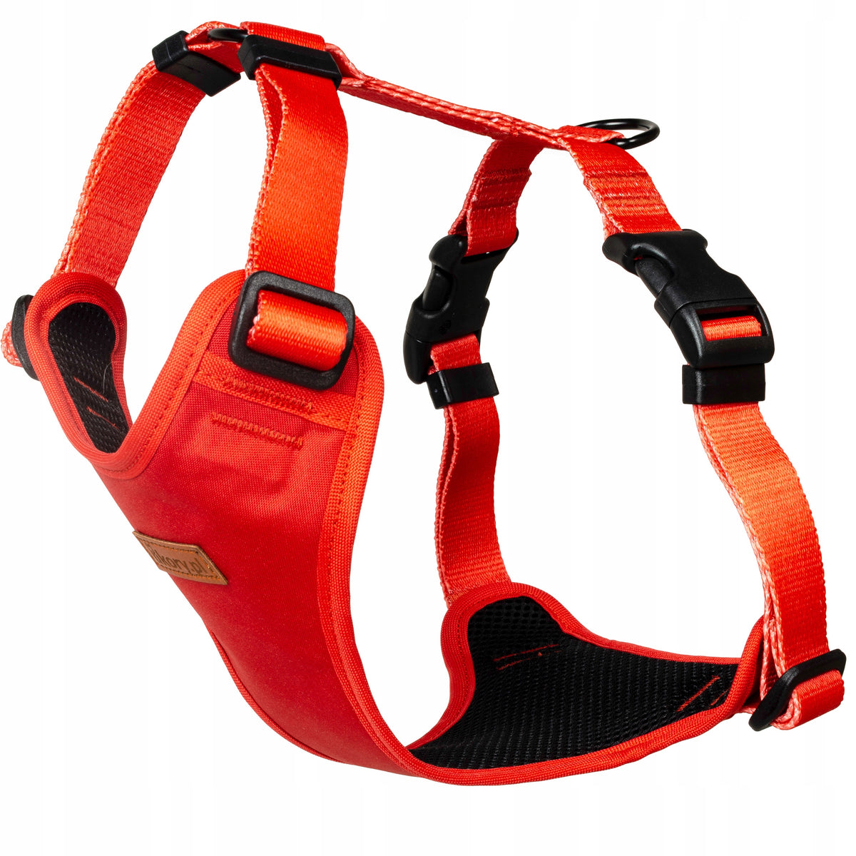 PRESSURE-FREE adjustable harness for cat Ukory RED WITHOUT PATTERN SMOOTH