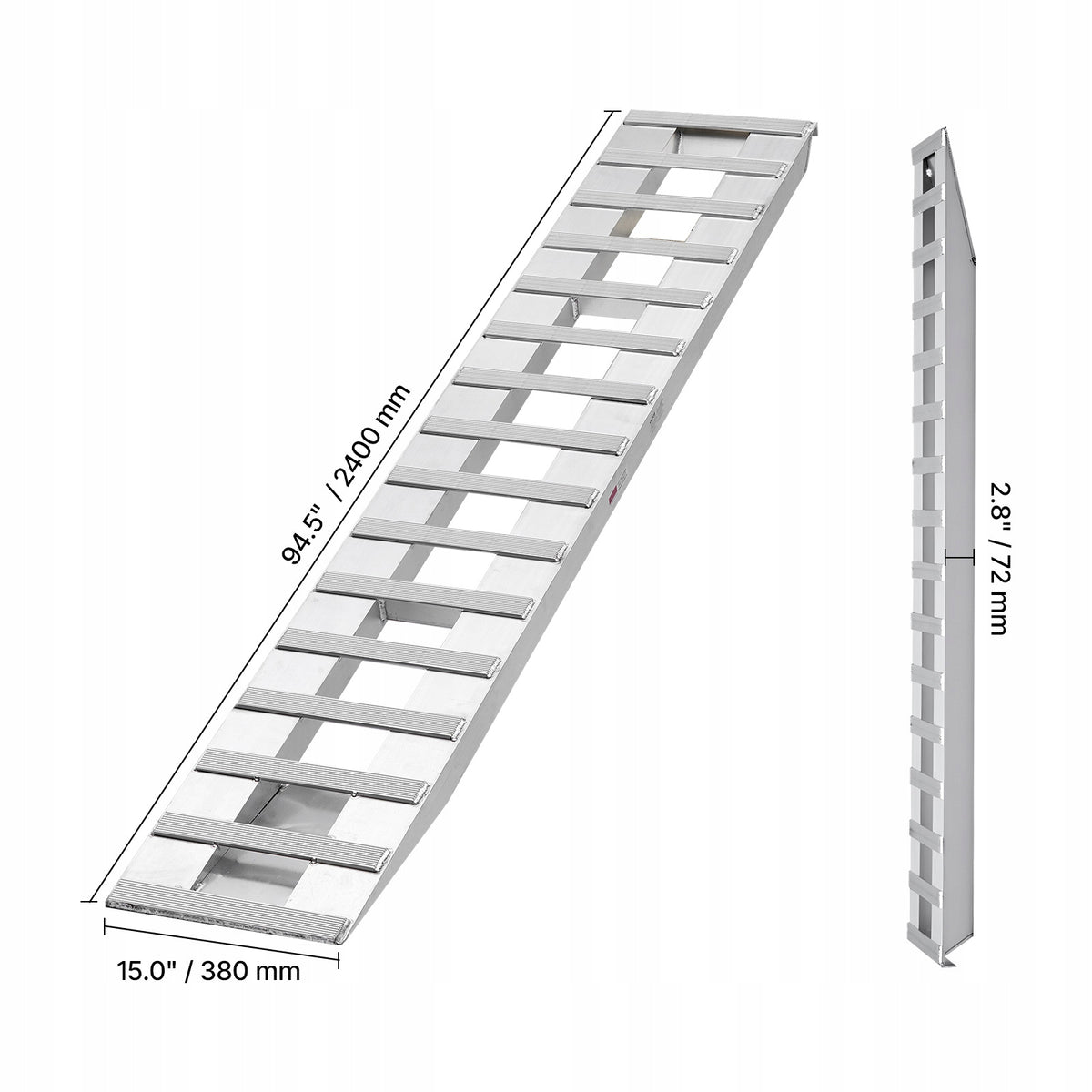 PROFESSIONAL LOADING RAMPS VEVOR 2 PCS 240X38 CM LOAD CAPACITY 2721 KG Brand Vevor