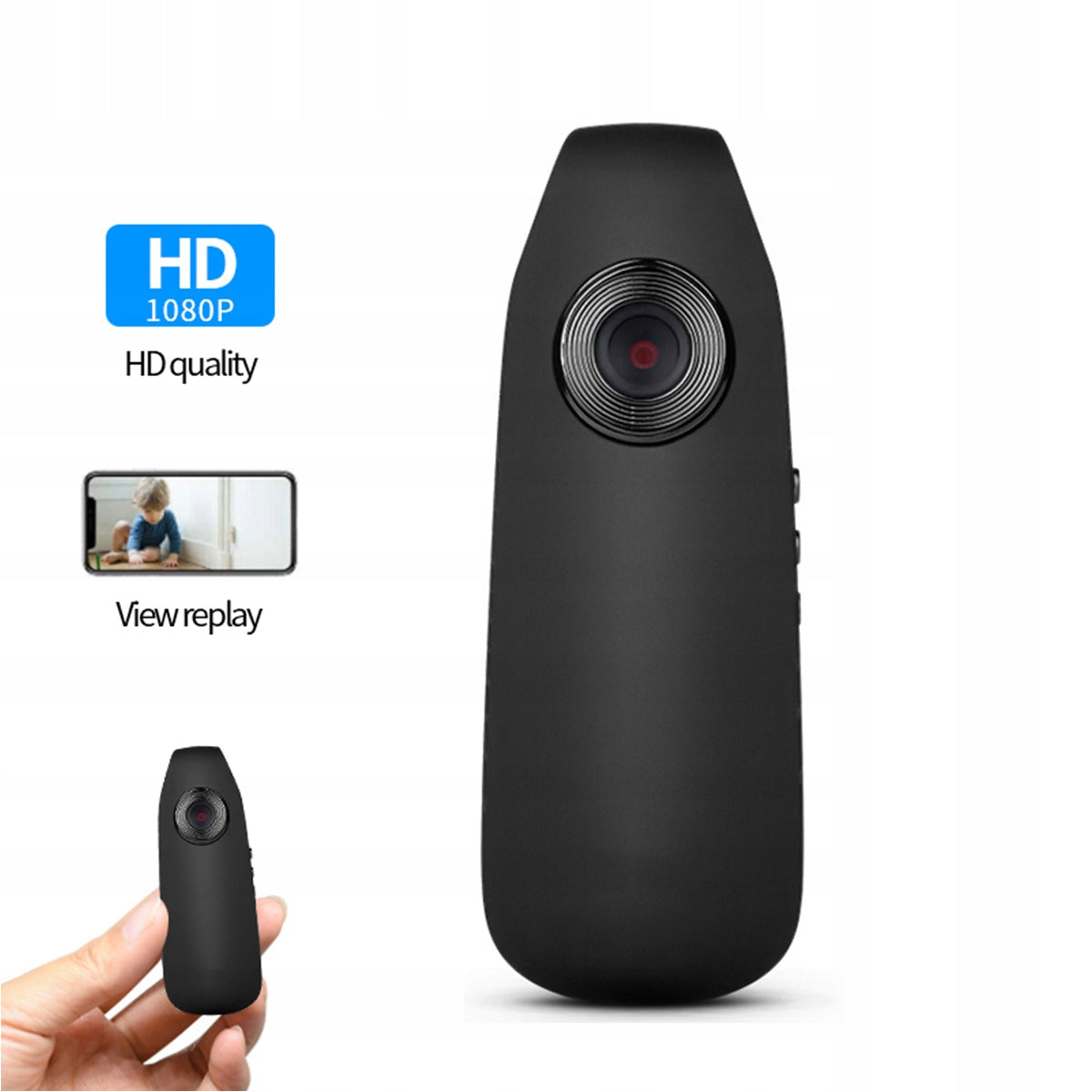 PROFESSIONAL MINI POLICE CAMERA PERSONAL MONITORING FULL HD 1080P Manufacturer code L7