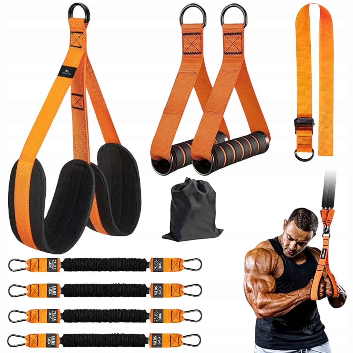 PROFESSIONAL PULL-UP RESISTANCE BAND - SET OF 4 BANDS (75-300 LBS)