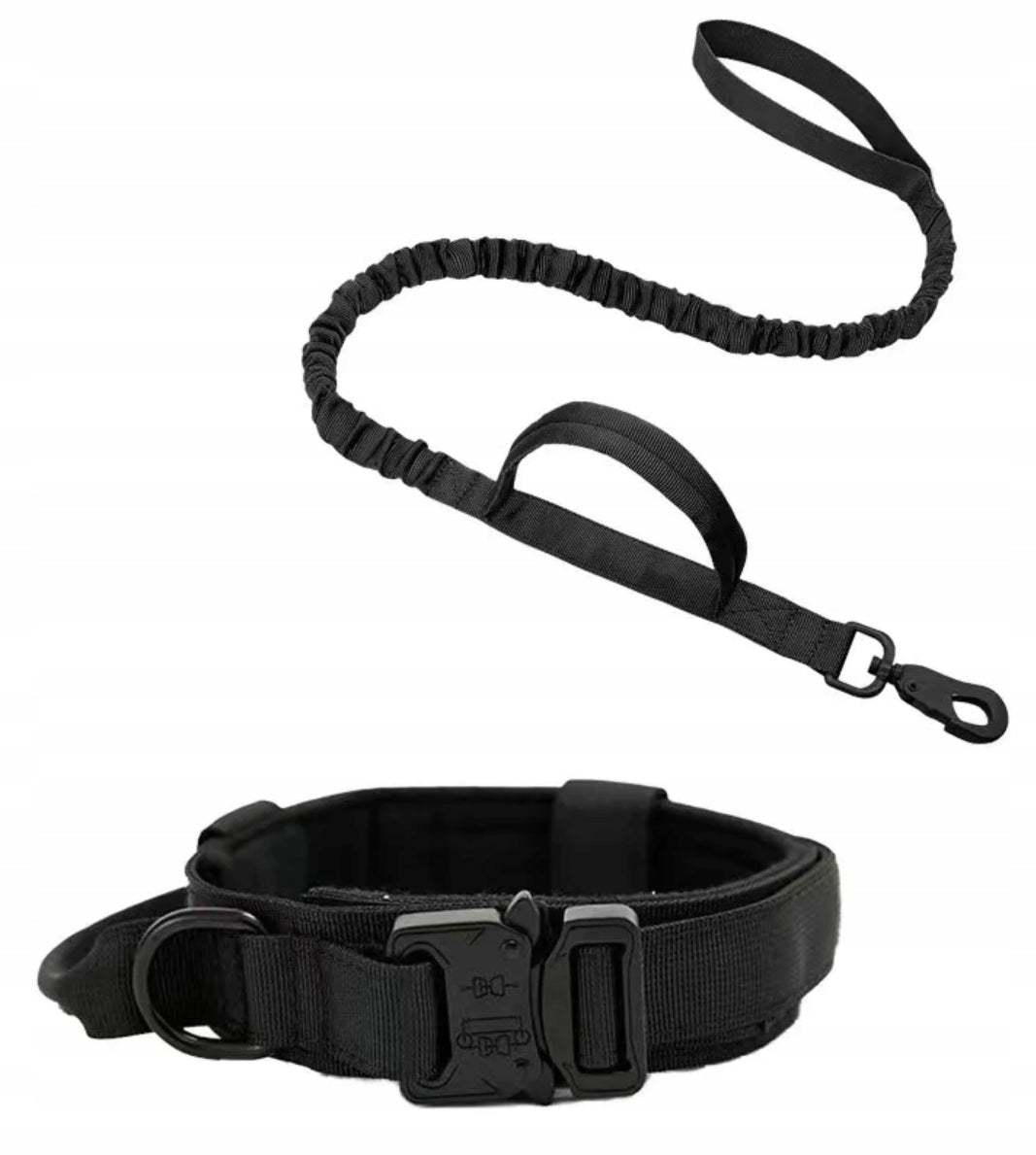 PROFESSIONAL TACTICAL DOG COLLAR METAL BUCKLE STRONG LEASH 39-50 CM L Packaging status original