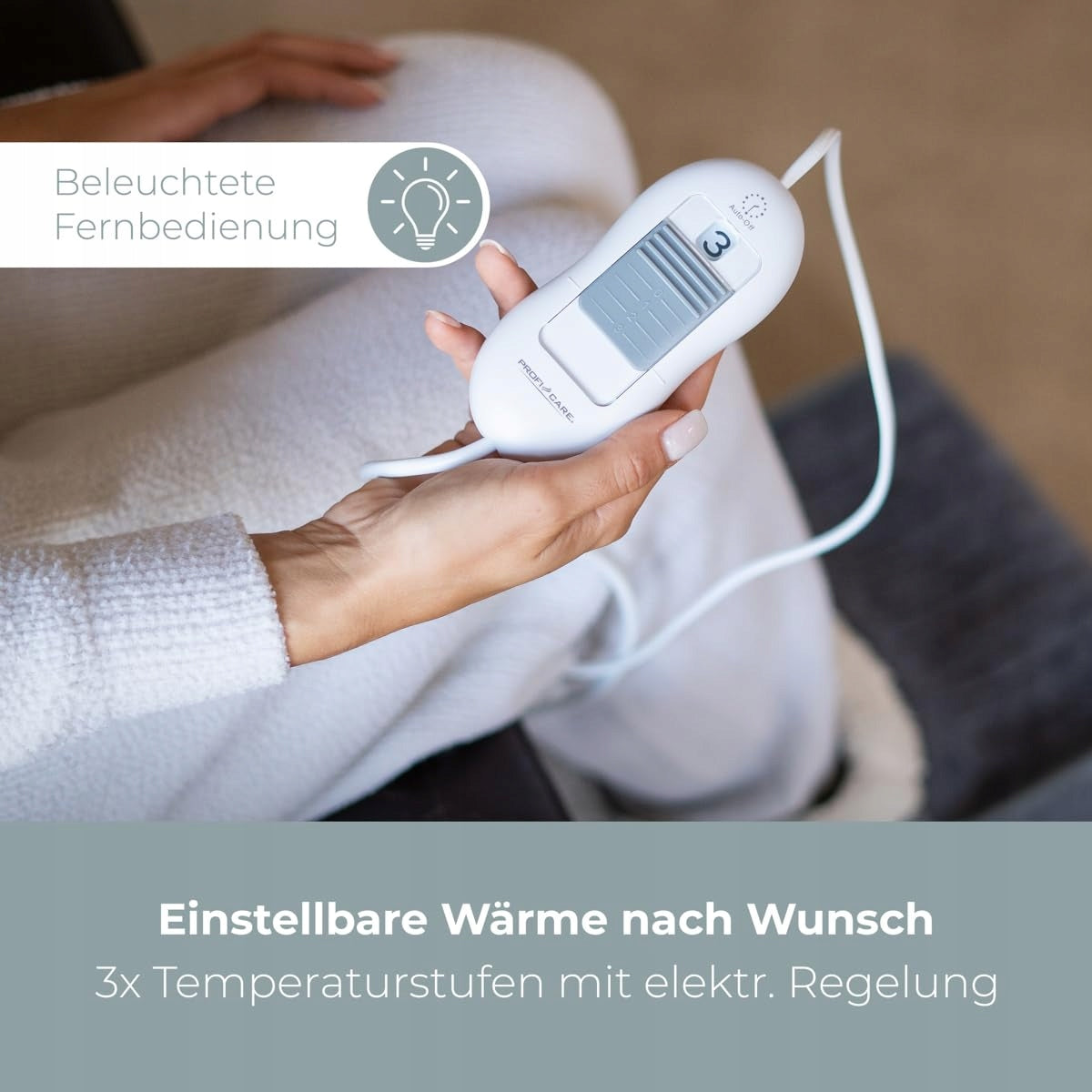 PROFICARE Electric Foot Warmer with 3 Temperature Levels Medical device no