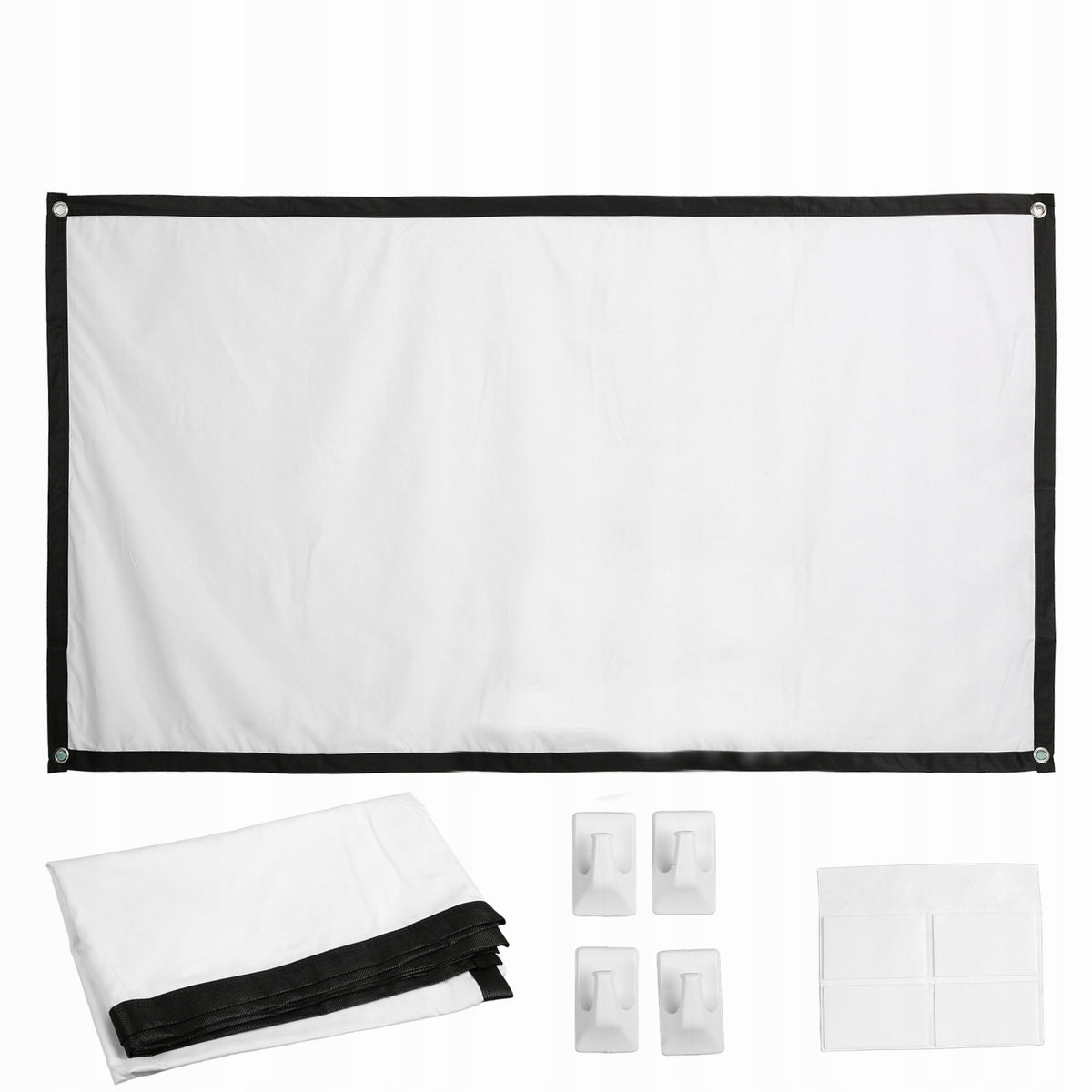 PROJECTOR PROJECTION SCREEN PORTABLE RETRACTABLE 16:9 60 INCH