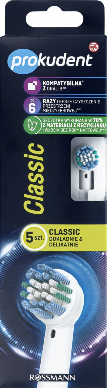 PROKUDENT CLASSIC REPLACEMENT TIPS FOR ELECTRIC TOOTHBRUSH 5 PCS