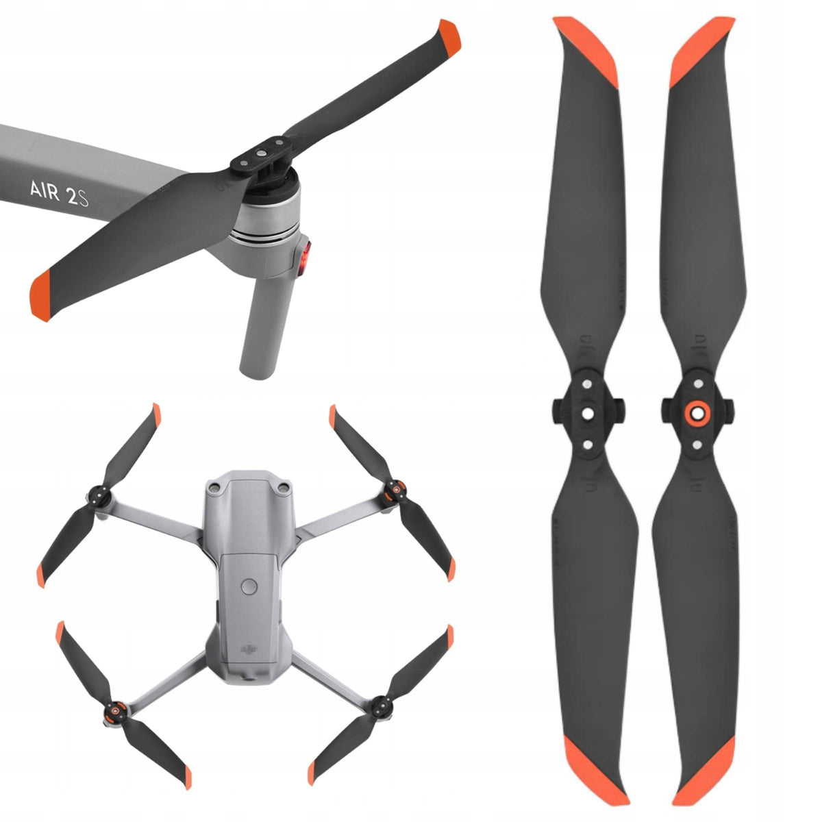 PROPELLERS FOR DRONE DJI MAVIC AIR 2 / 2S ORANGE 2PCS 7238F Packaging status original