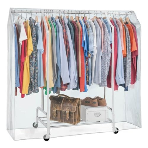 PROTECTIVE COVER FOR CLOTHES TRANSPARENT PVC LOCKS TWO 160CM plastic Color multicolor