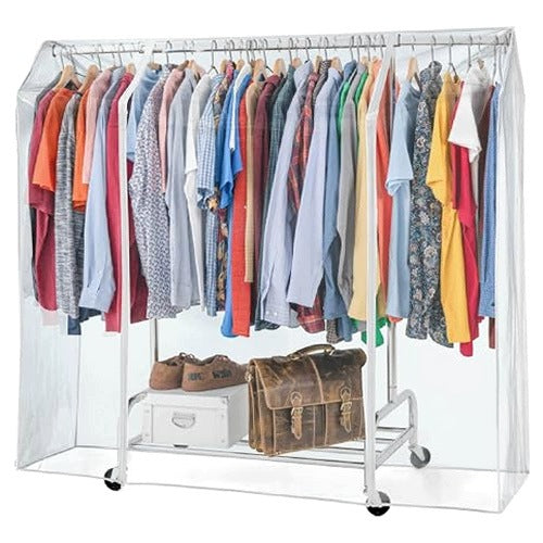 PROTECTIVE COVER FOR CLOTHES TRANSPARENT PVC LOCKS TWO 160CM plastic