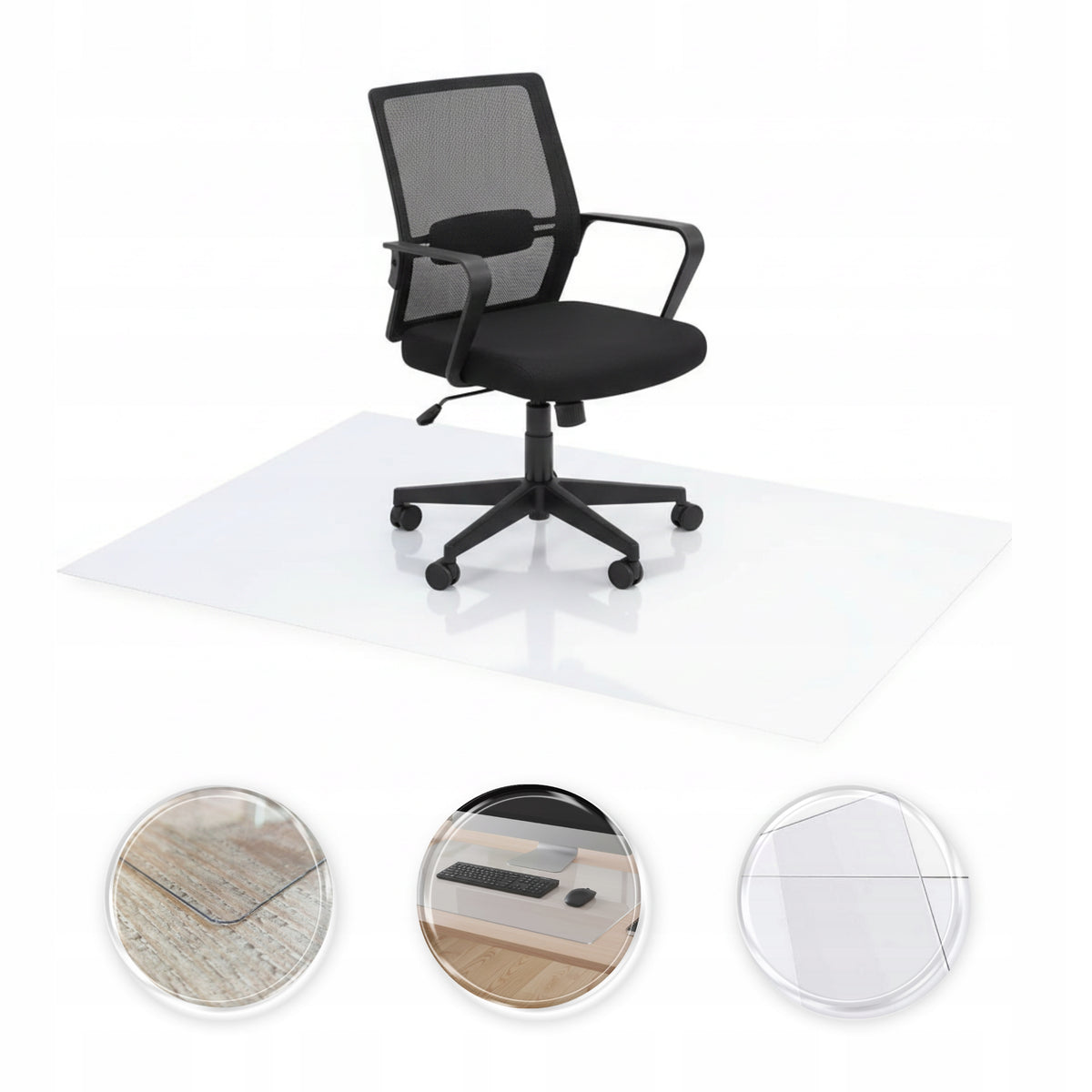PROTECTIVE MAT TABLE PAD FOR ARMCHAIR 125x205 POLYCARBONATE 1mm not PVC