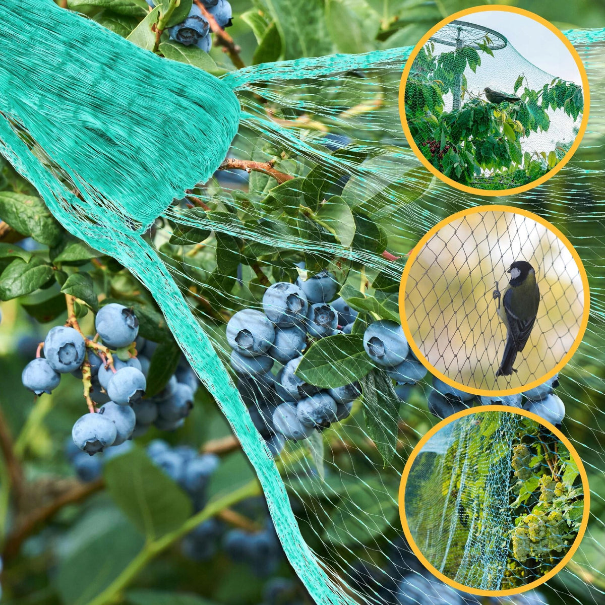 PROTECTIVE NET FOR BIRDS AGAINST BIRDS STARLINGS PIGEONS STRONG COVER 5x50m Kind repellent