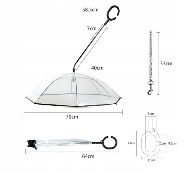PROTECTIVE RAIN UMBRELLA FOR DOG Manufacturer code 723654