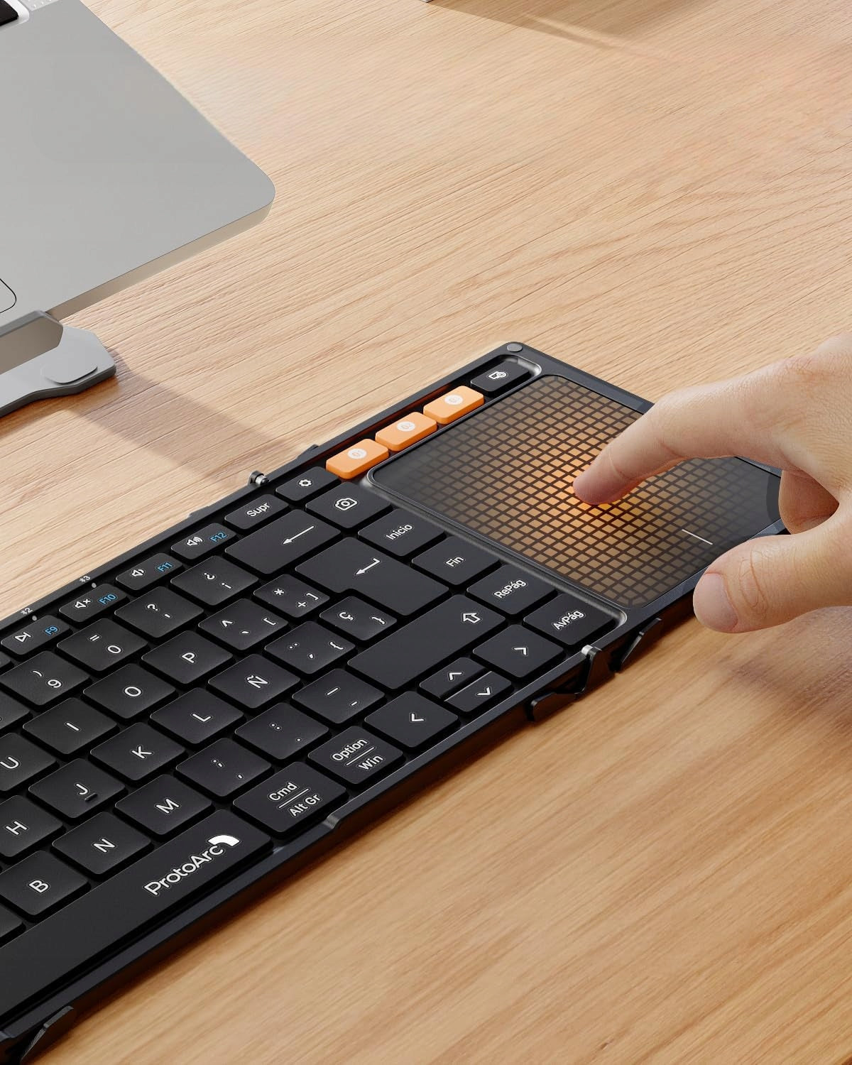 PROTOARC XK01 TP Bluetooth folding keyboard with QWERTZ touch panel Manufacturer code XK01TP