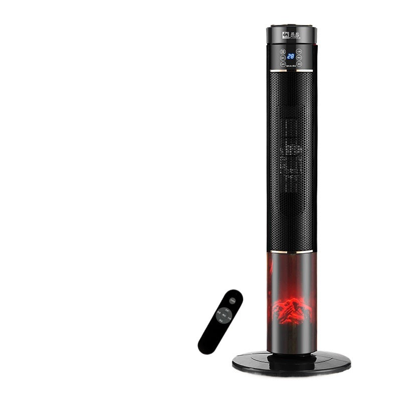 PTC heating fan with fireplace imitation function