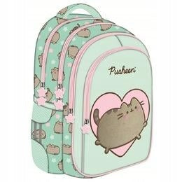 PUSHEEN YOUTH SCHOOL BACKPACK FOR GIRLS CAT-CORNER MINT Packaging status original
