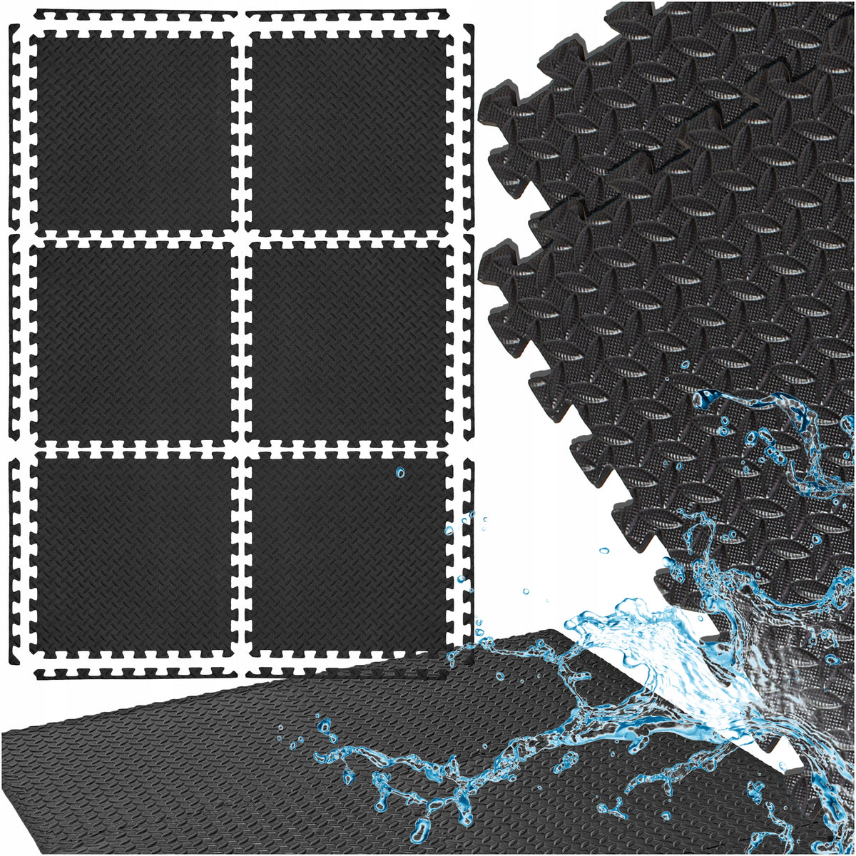 PUZZLE MAT FOR EQUIPMENT 6PCS PROTECTIVE 2.16m2 GYM FLOOR FOR EXERCISE