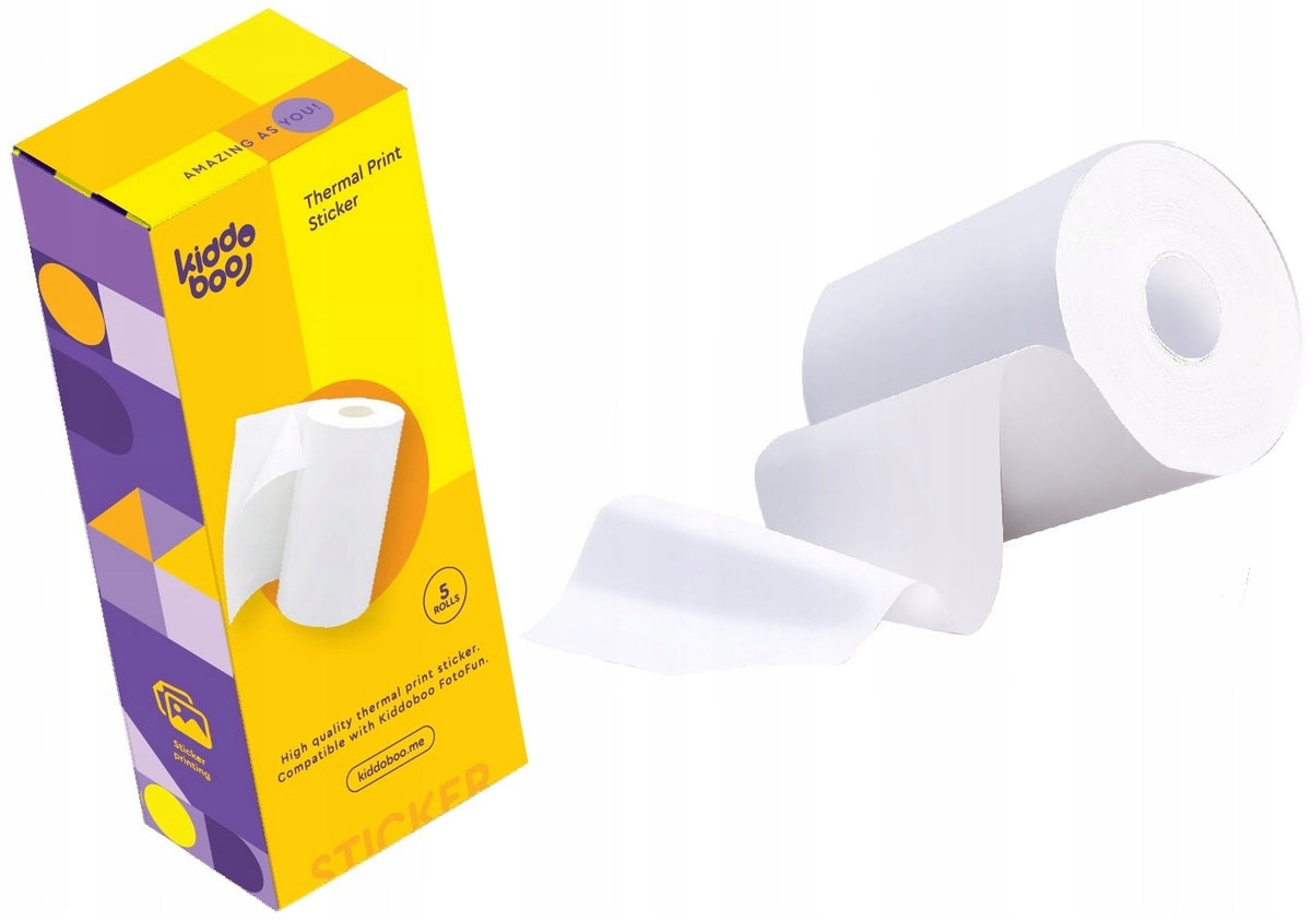 Paper White Refill Labels Sticker 5x Roll 57mm x 6m Kiddoboo X2 P83 P80