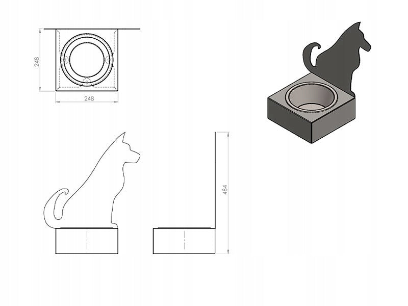 Parking for dogs with drinker "Reksio I" Manufacturer code KPDPOM020P