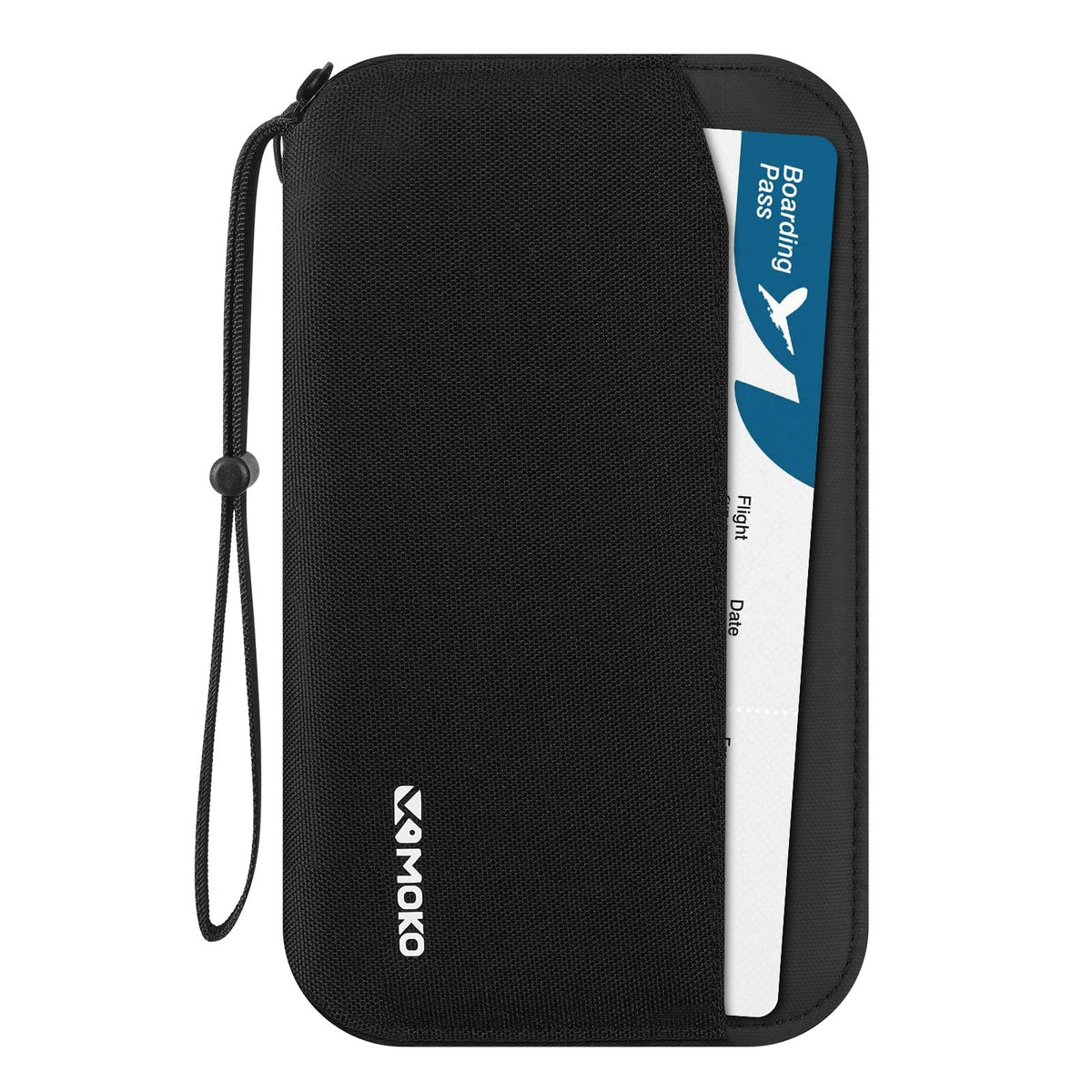 Passport Organizer MoKo With RFID Protection Black For Travel And Family