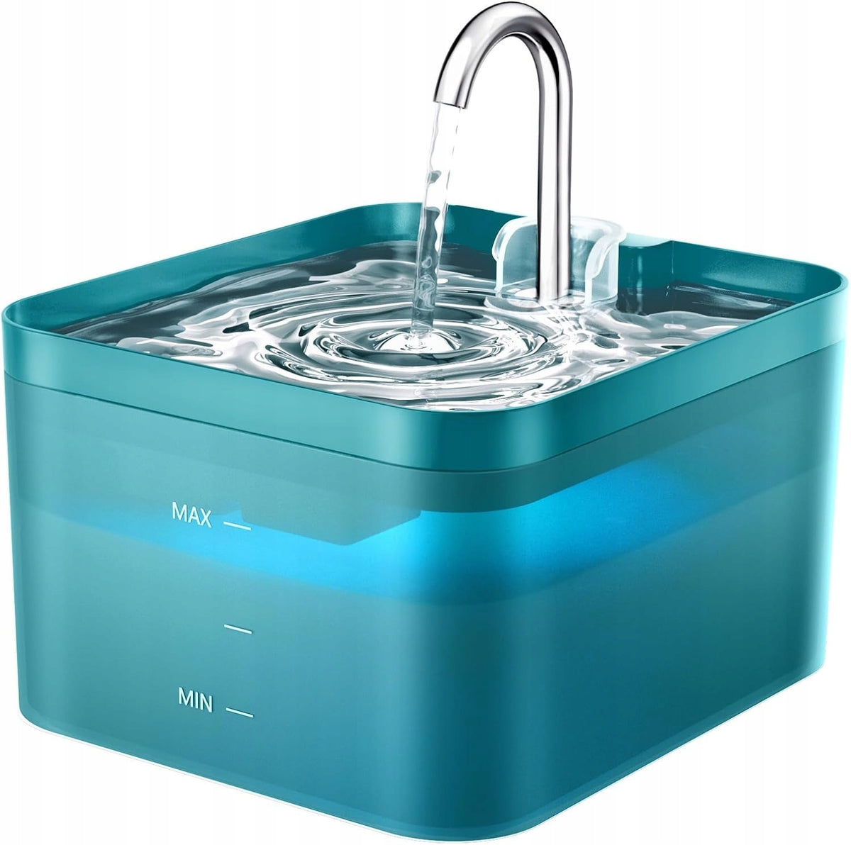 PawPoll 2.2L Quiet Pet Fountain with 4 LED Filters