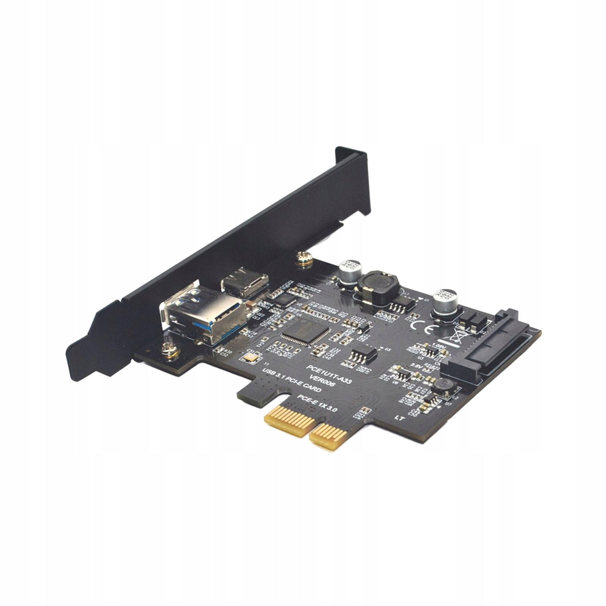 Pci e to USB 3.1 Gen2 10 Gbps USB A+USB C Expansion Card for Computer PC 1X