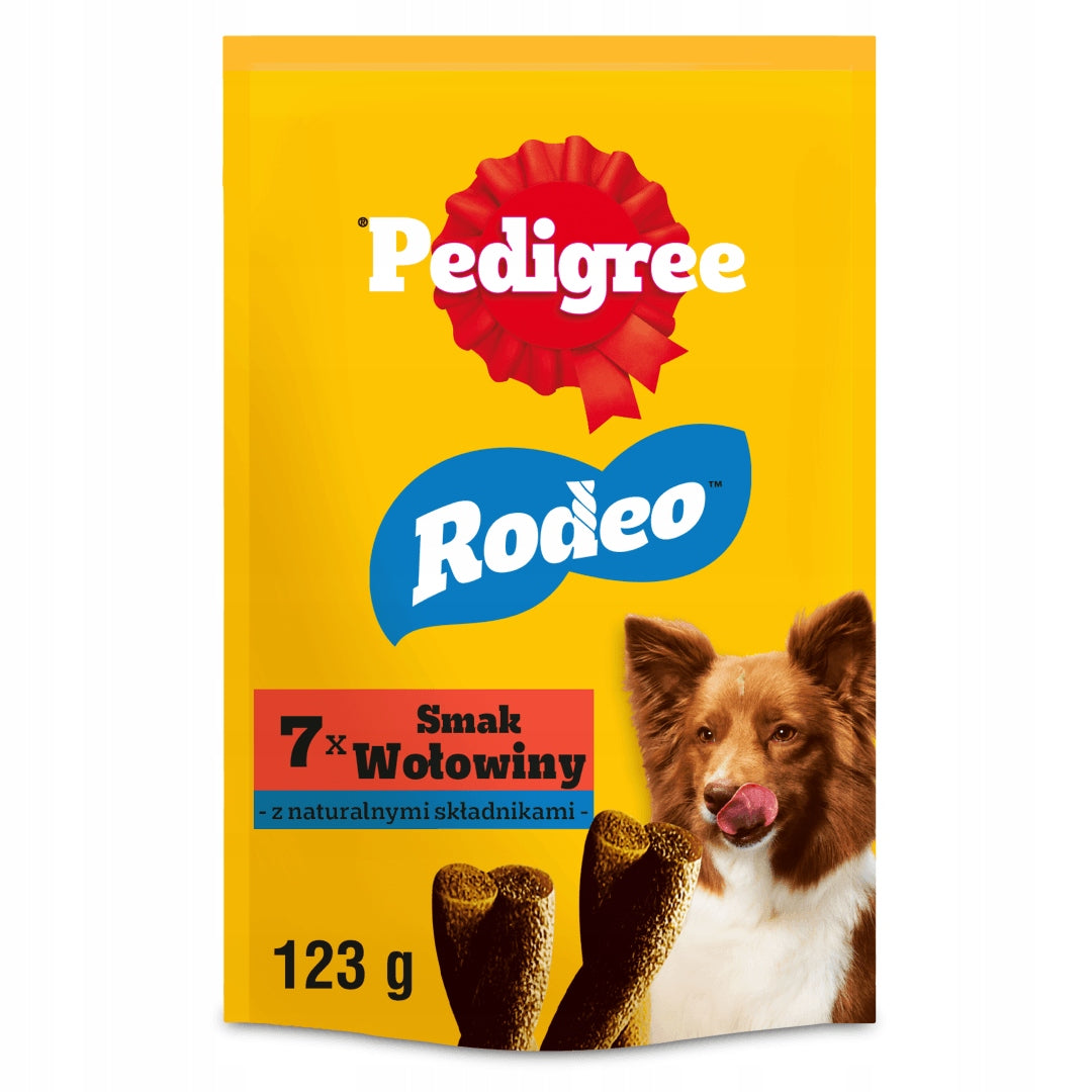 Pedigree Rodeo Soft Dog Treat Springs With Beef 12x123g Packaging status original
