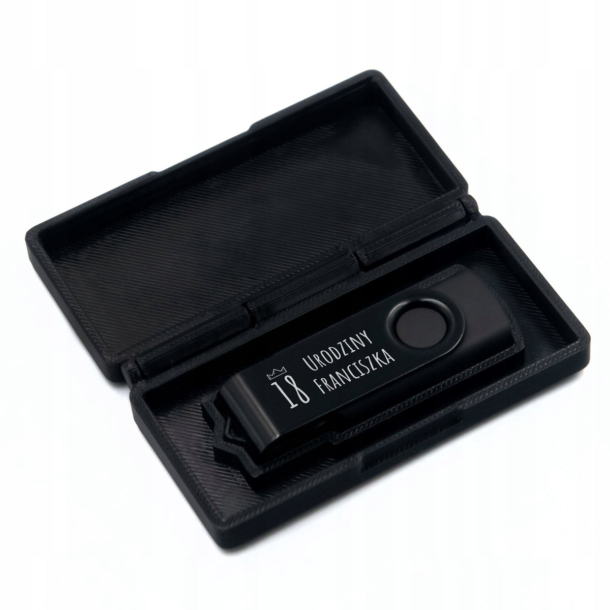 Pendrive TWISTER BOX 2 GB 2.0 engraving gift birthday prom student Manufacturer code DS-0001/DS-P17/2GB/2.0/BLACK/ENGRAVER