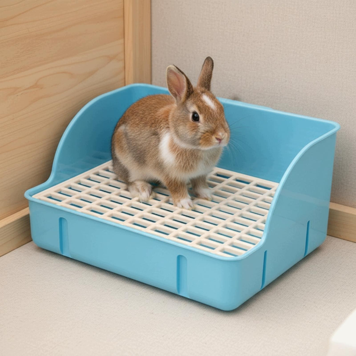 Perforated Rabbit Litter Tray with Grid Sturdy Rabbit Plastic Bottom Gri B Packaging status original