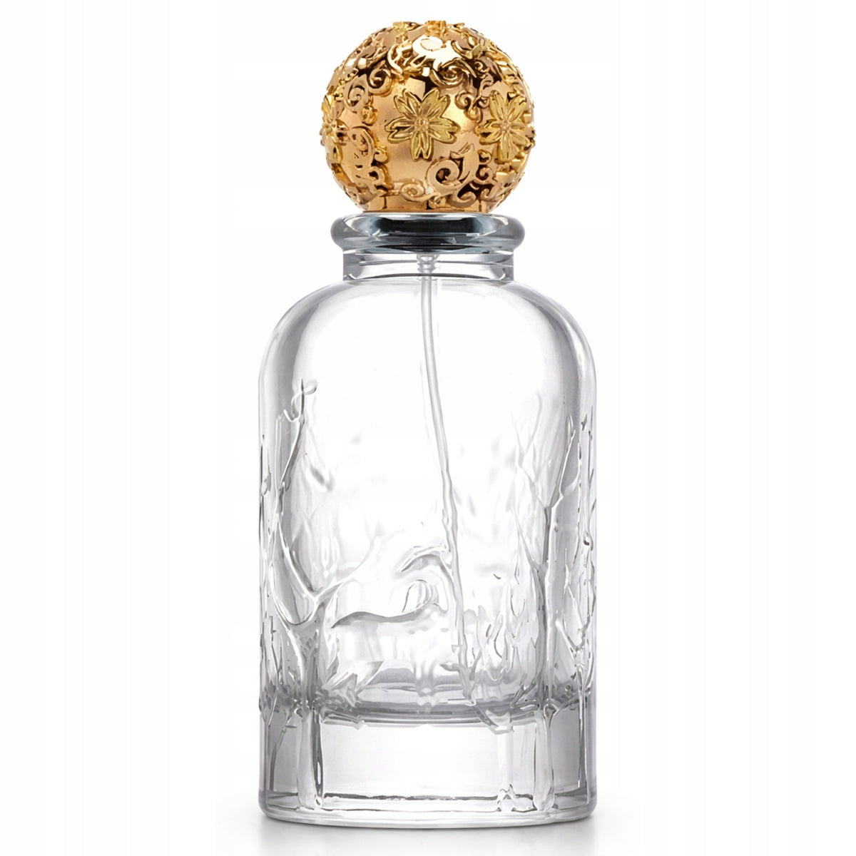 Perfume Flacon Glass Bottle Premium Thread For Clamp Mira Gold 100ml