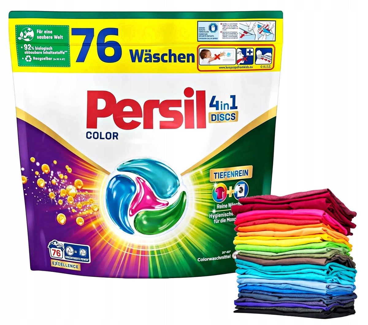 Persil COLOR 4 in 1 DISCS Washing Capsules Deep Clean German 76 Washes