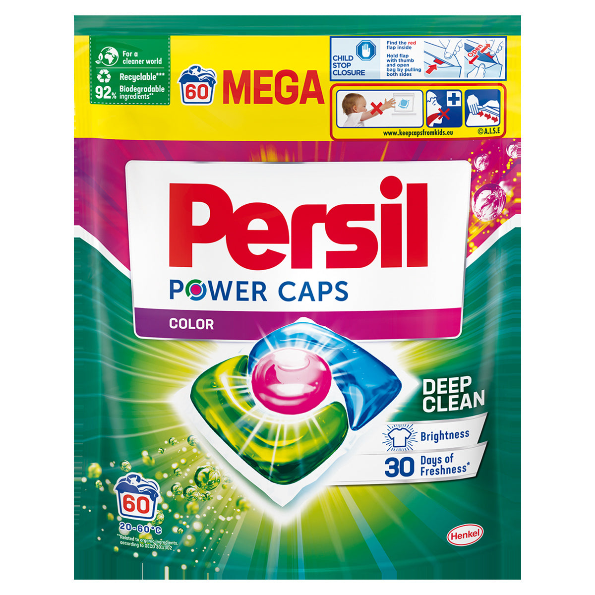 Persil Power Caps Colour Washing Capsules 60 Pack