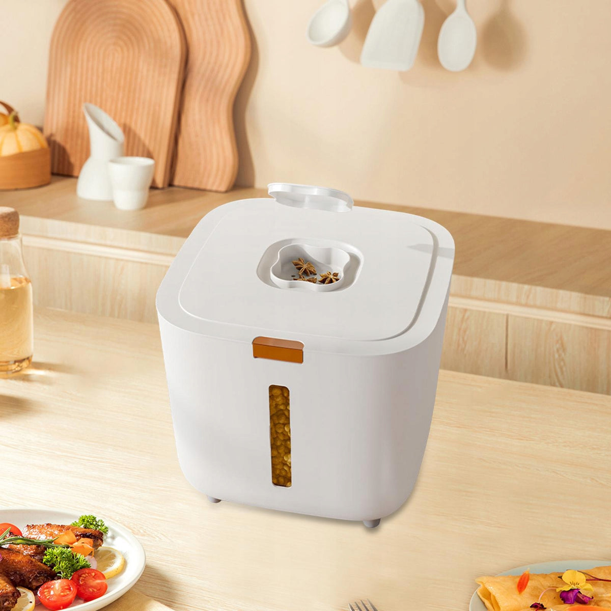 Pet Food Storage Container Rice Box Vacuum Portable Airtight Tank Sealed S