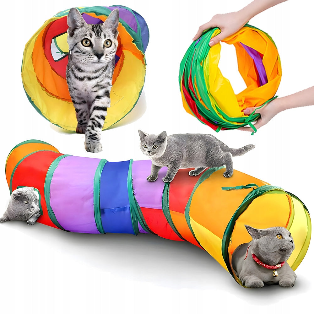 Pet tunnel interactive folding for cats and ferrets shape S 122cm