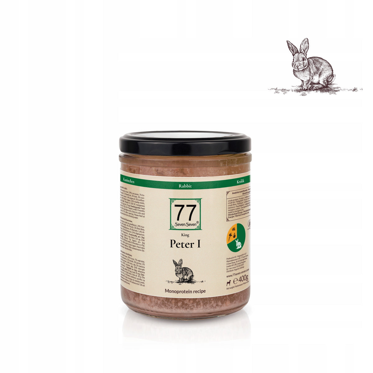 Peter I jar 400g with rabbit 77 Seven Seven