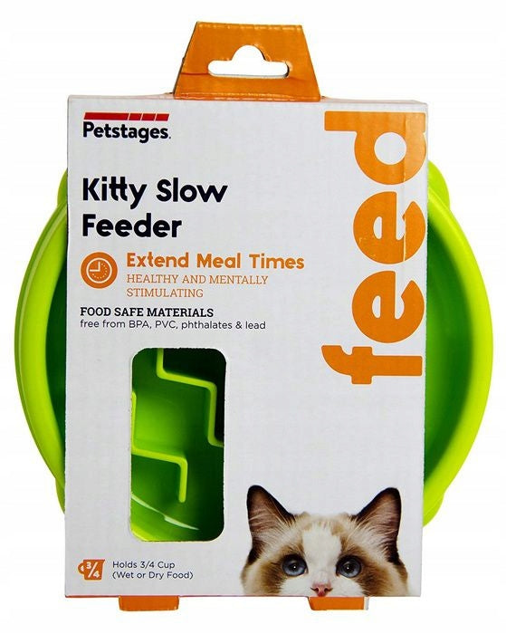 Petstages Cat Slow Feeder Xs Green