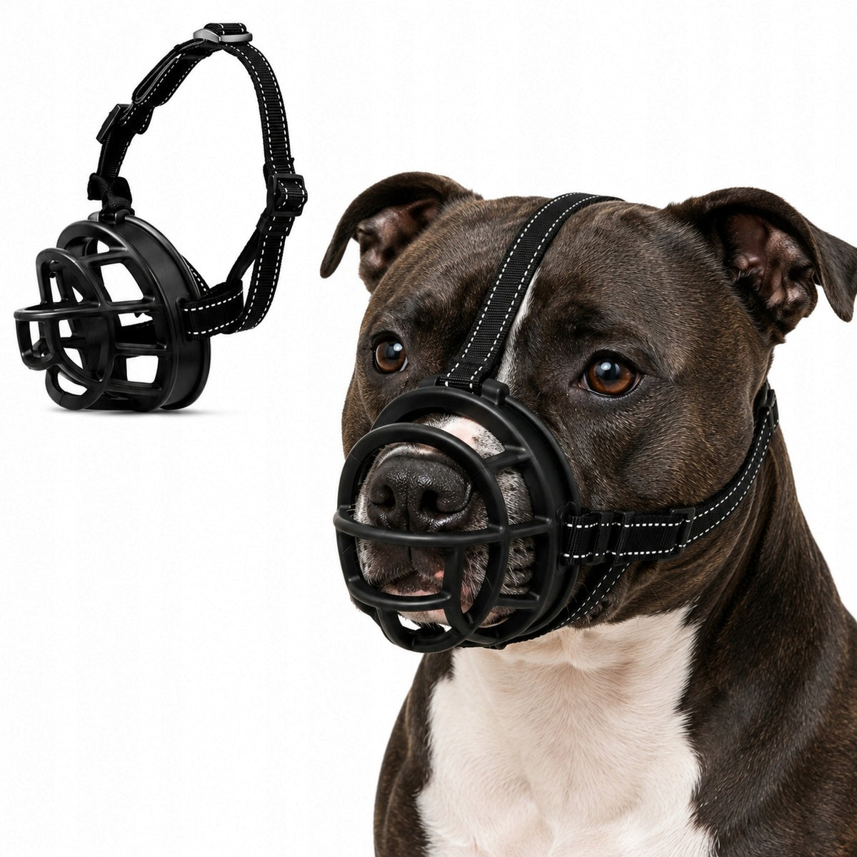 Physiological muzzle for dog rubber adjustable comfortable breathable XL