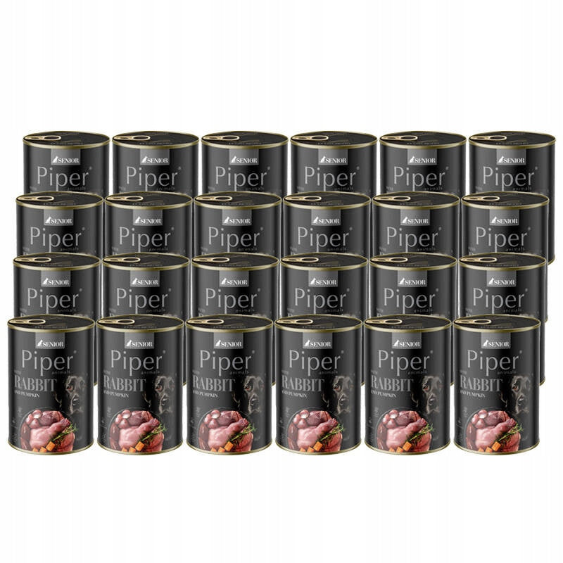 Piper Animals Senior Wet Dog Food with Pumpkin Rabbit Set 24x400 g
