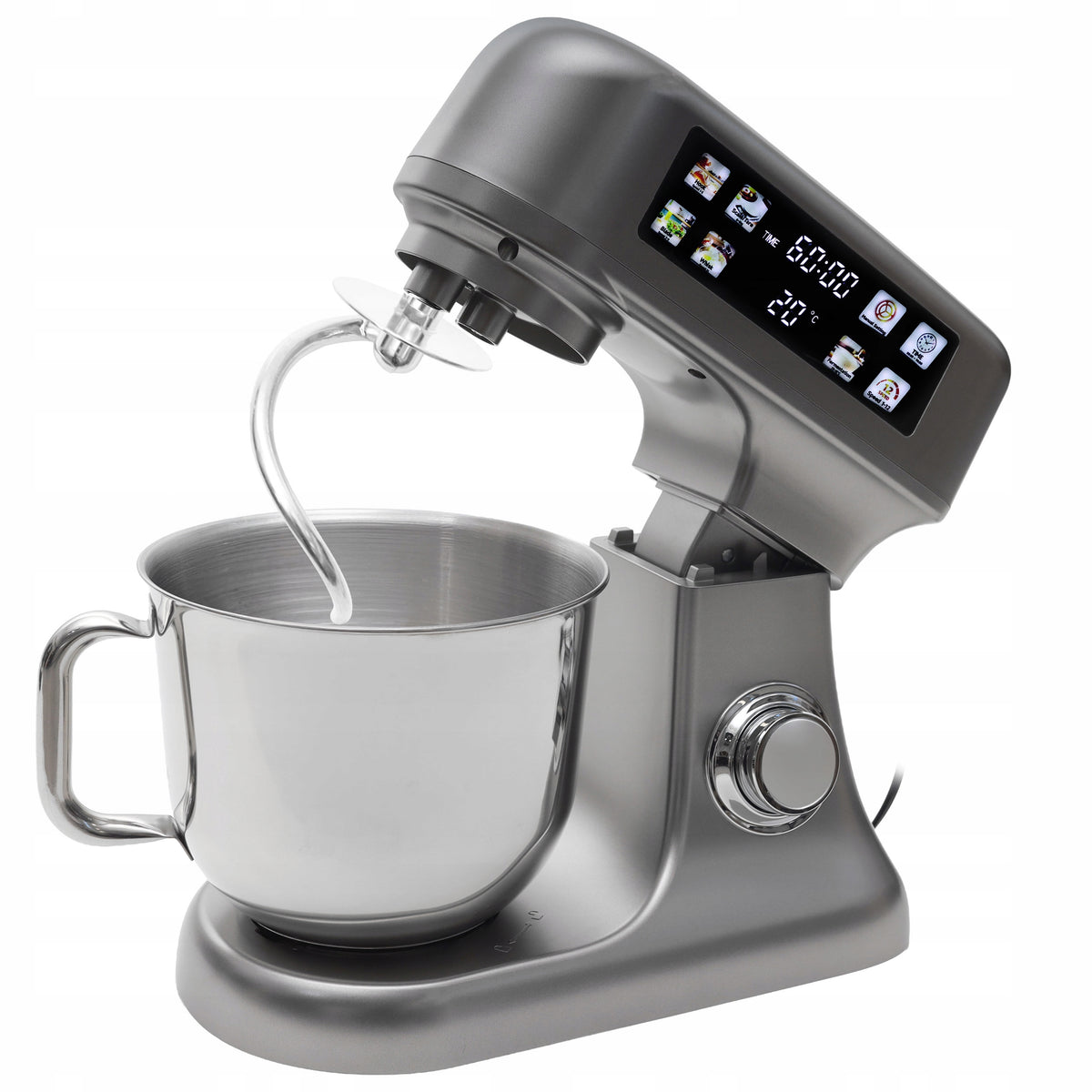 Planetary Robot Kitchen Mixer Bowl 6l Panel LED Fermentation Weight Silver Packaging status original