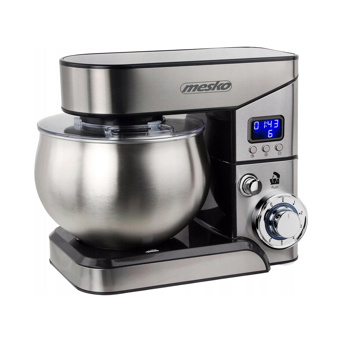 Planetary Robot Kitchen Mixer with Bowl 5L LCD Powerful 2000W Set Hook