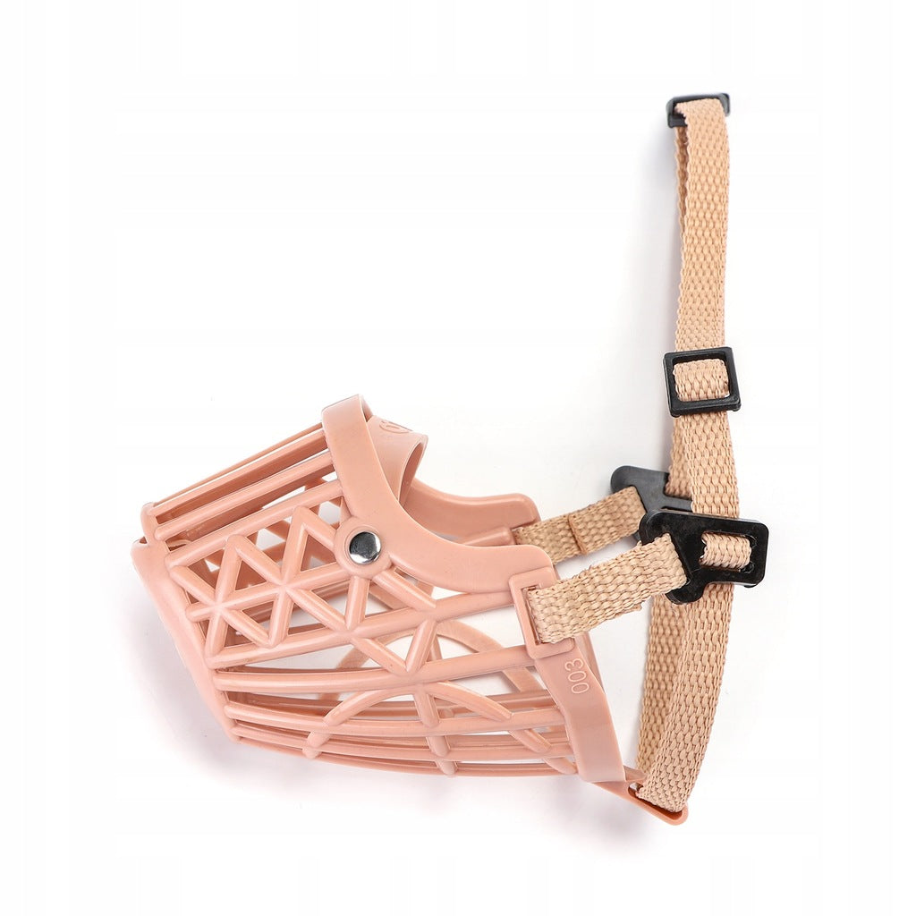 Plastic muzzle basket for dog Nobleza size M beige